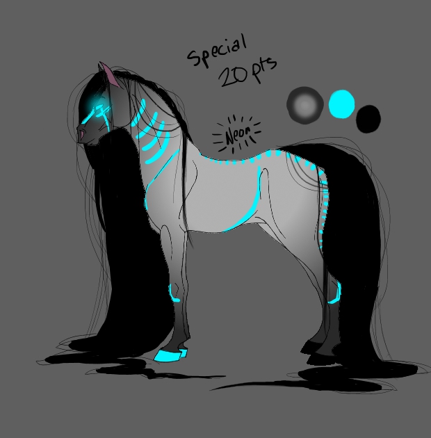 Neon Horse Adoptable 2 (CLOSED)