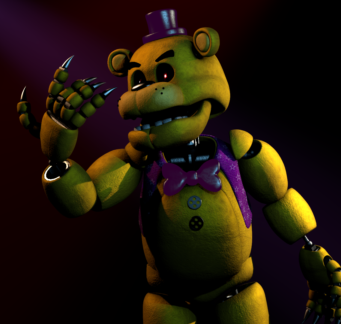 FNAF-C4D) Nightmare Fredbear Jumpscare by TheRayan2802 on DeviantArt