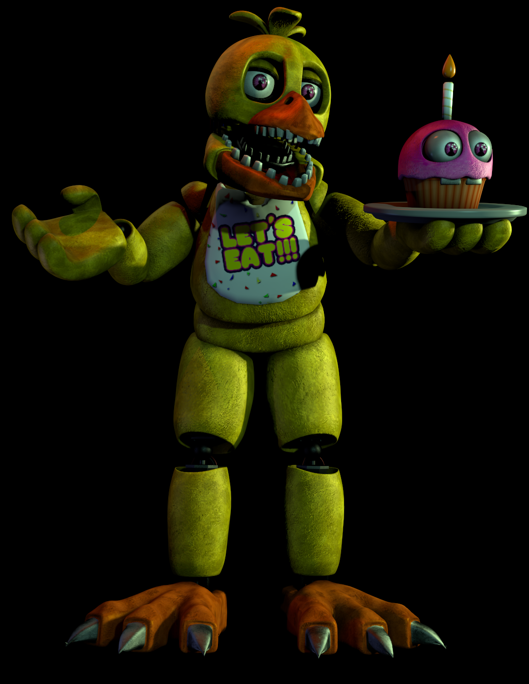Fixed Withered Chica Unwithered Chica by SmashLeaker on DeviantArt