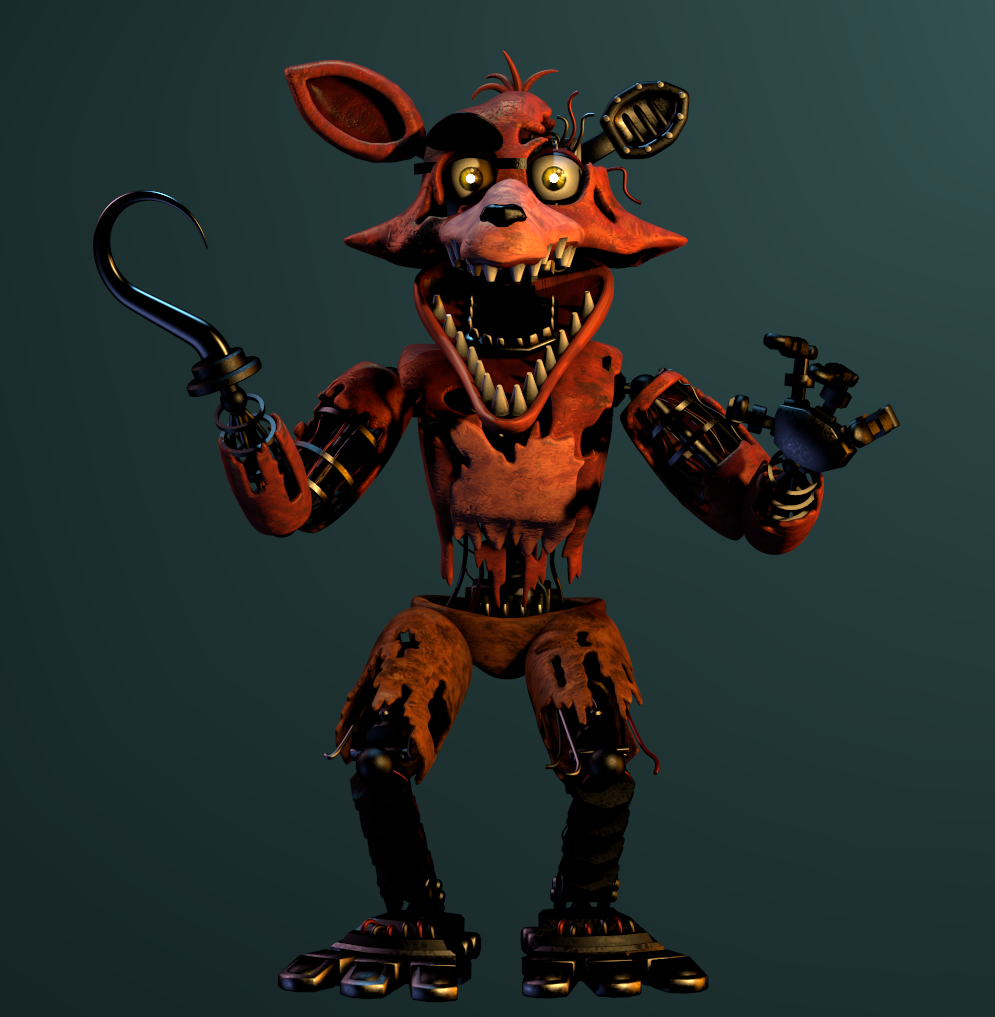 FNaF 2 Withered Foxy C4D Render by puchaolxd on DeviantArt