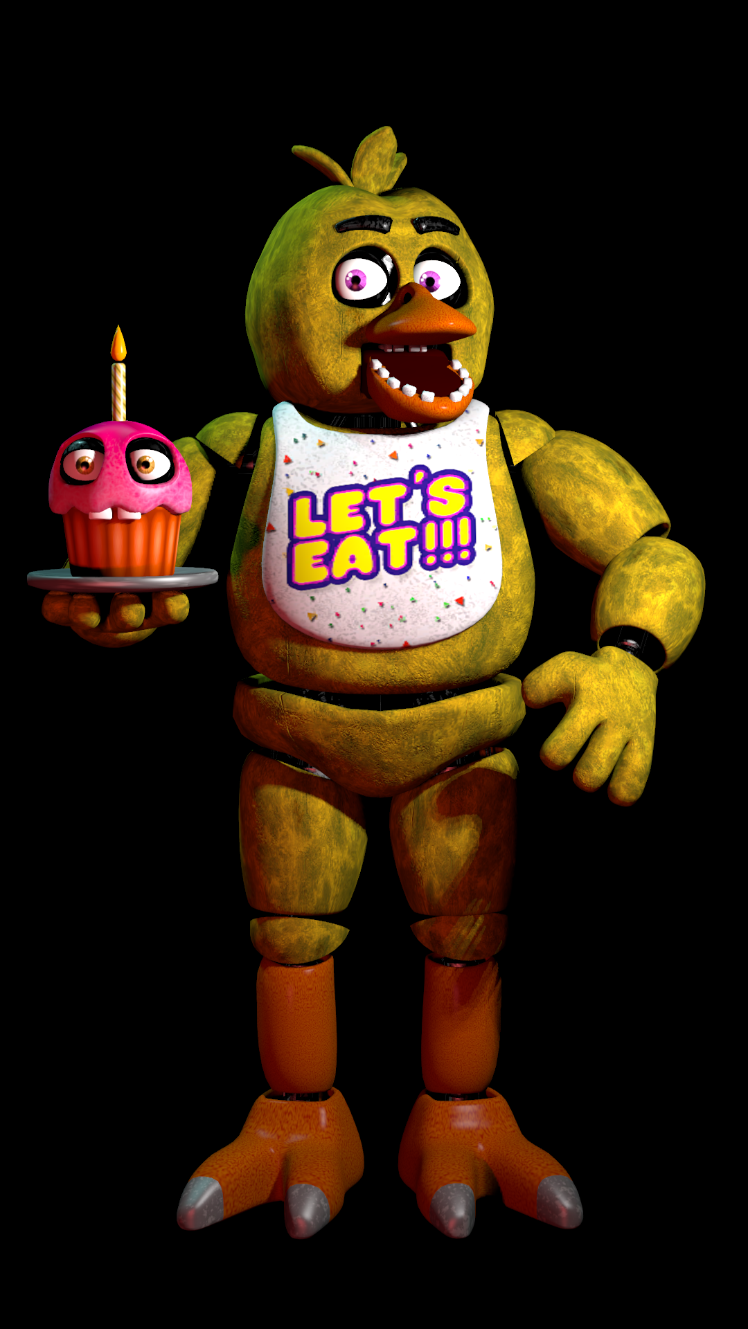 Funtime Chica Full Body Render by FuntimeFreddoFazbear on DeviantArt