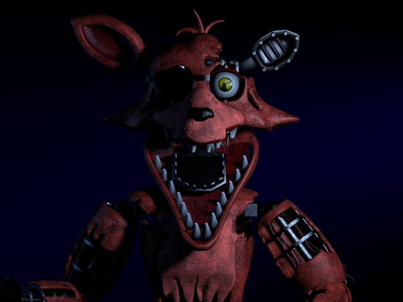 Withered Foxy Jumpscare UCN (FNAF-C4D) by TheRayan2802 on DeviantArt