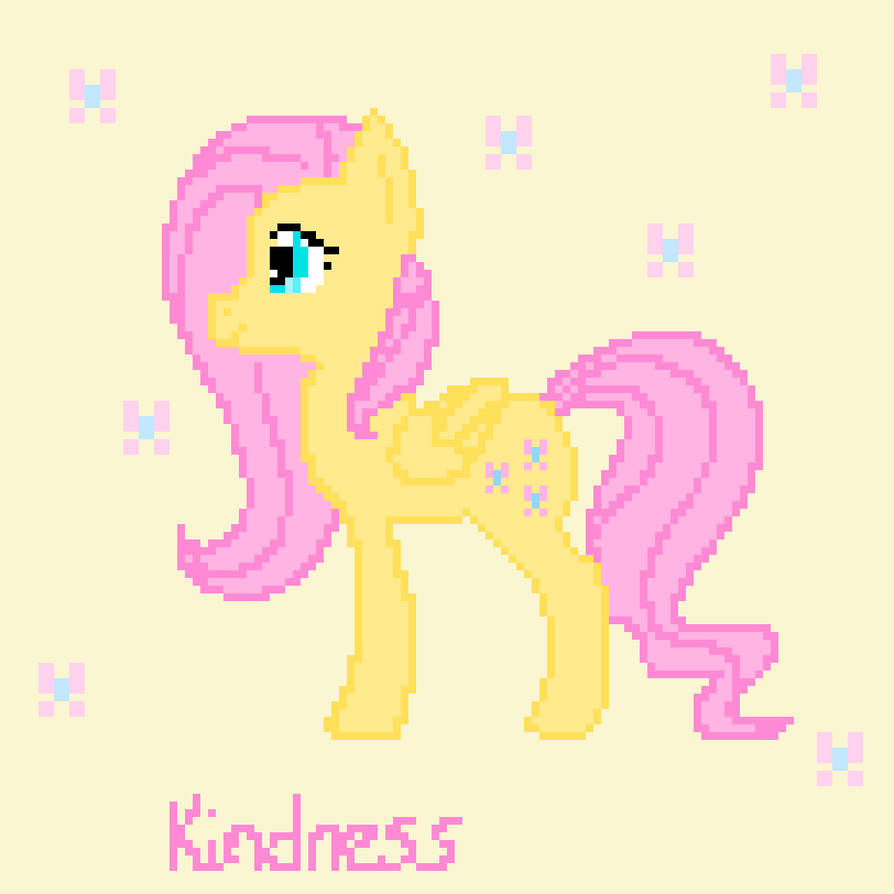 Fluttershy pixel art by MoonshineGalaxy on DeviantArt