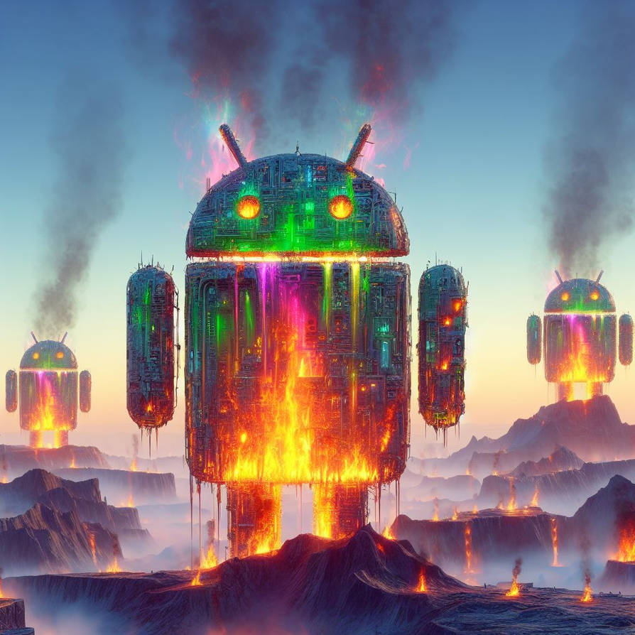 Android On Fire 3 by 0kkelvin on DeviantArt