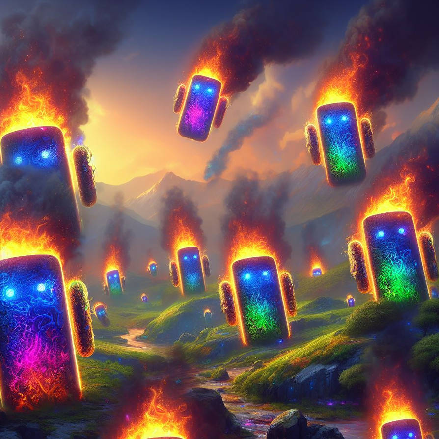 Android On Fire 4 by 0kkelvin on DeviantArt