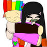 Luckyray hugging Nezuko