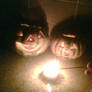 Two Pumpkins with light