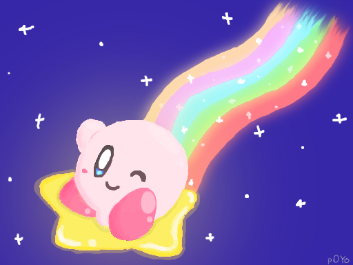 Kirby on warpstar