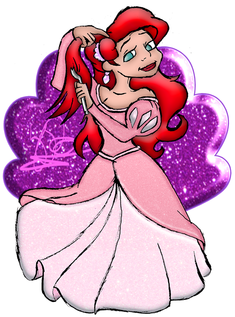 original disney princess ariel pink dress Little Mermaid Princess Ariel Dress Cosplay Costume Adult Pink Dress &