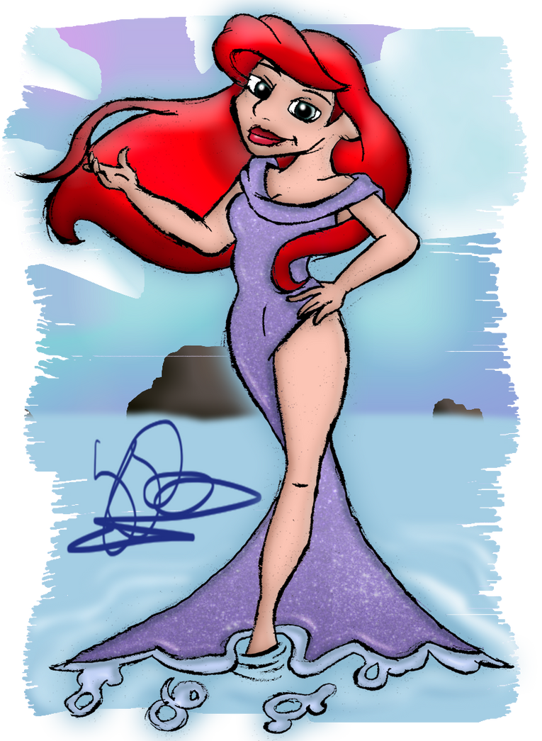 Ariel Purple Sparkly Dress by LocalAquatic on DeviantArt