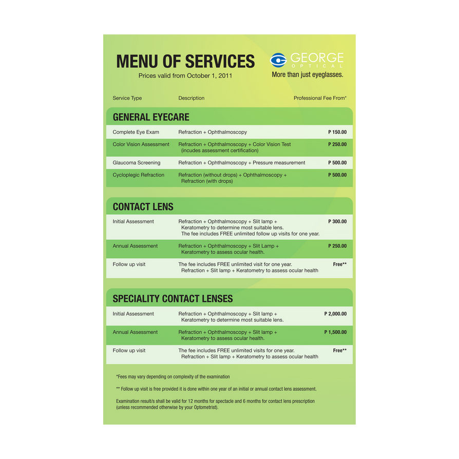 Adjunctive Service Menu Menu of Services by joshwic on DeviantArt