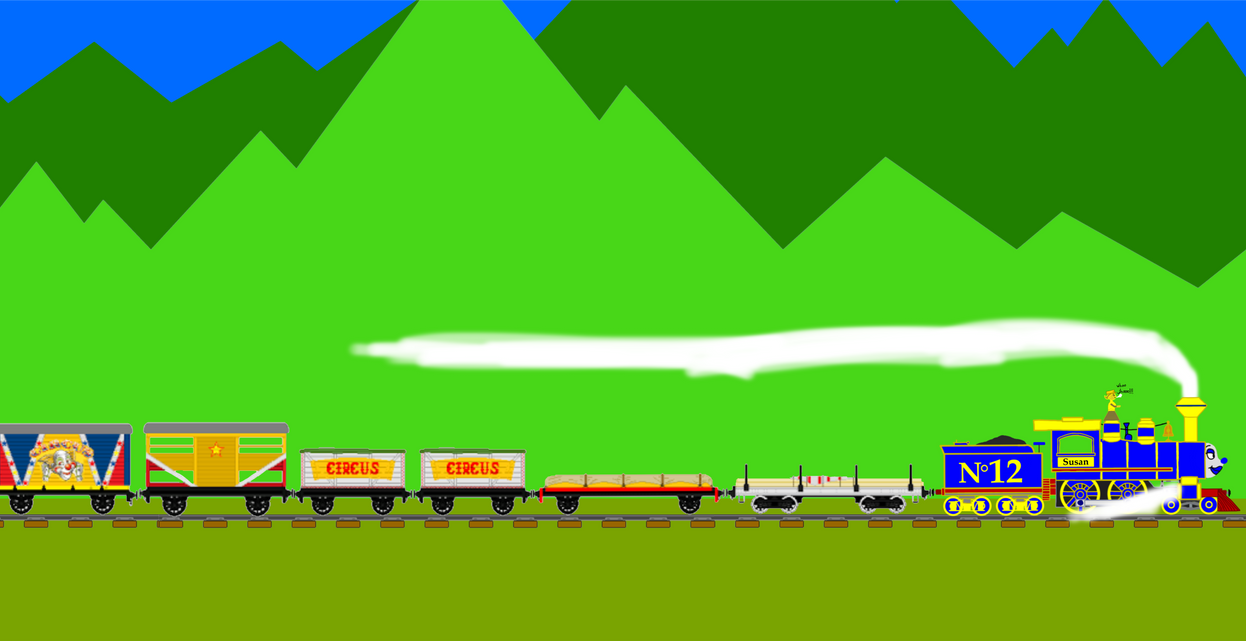 Susan and Trixie Pulling a the circus train. by AnAmericanTail8 on ...