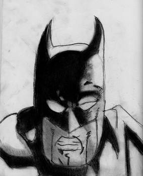 Batman Charcoal Drawing