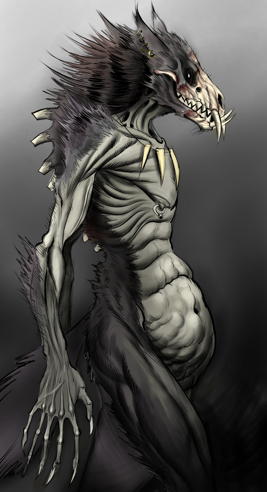 Killer Raccoon (humanoid form) by ZombPunk on DeviantArt