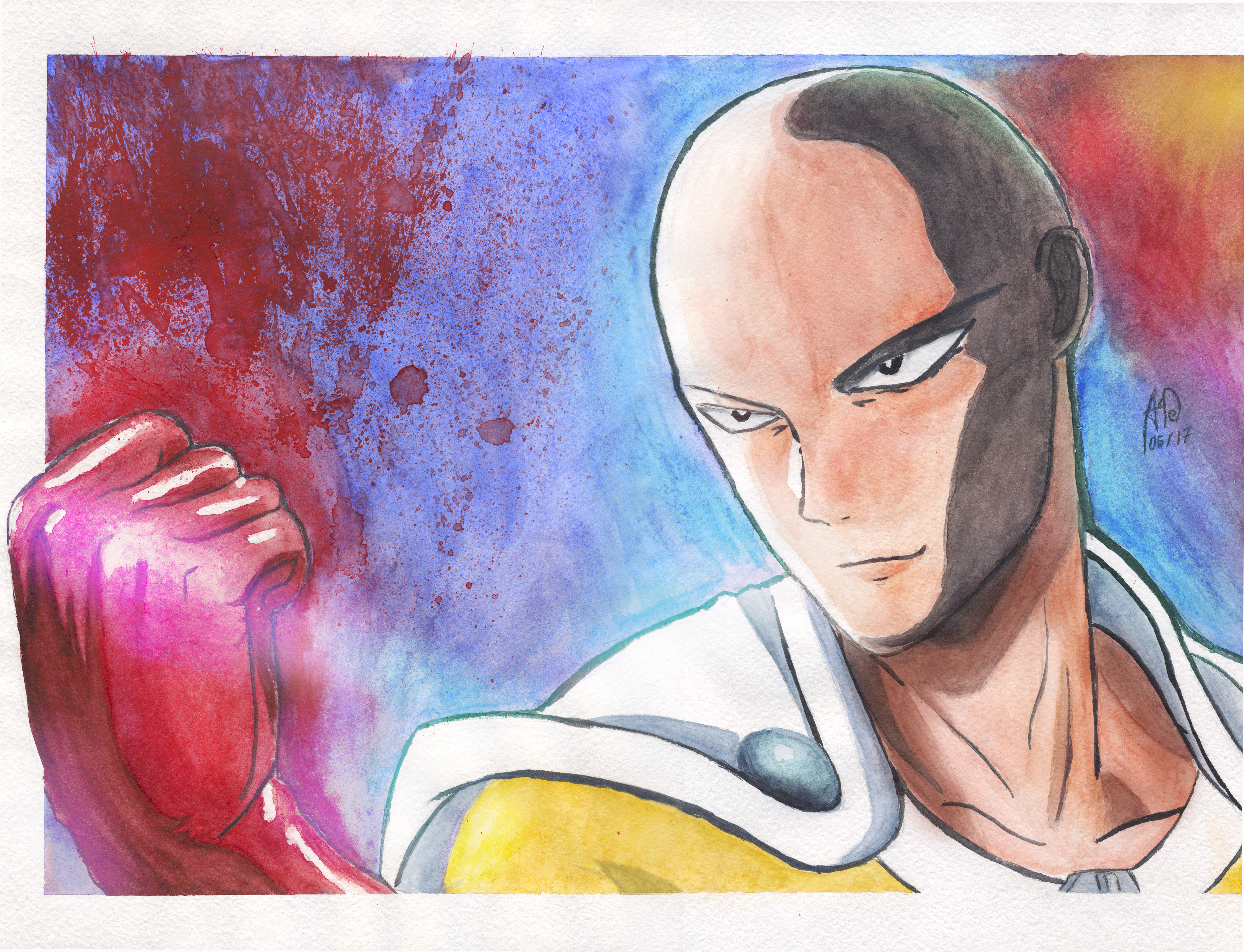 One Punch Man - Saitama WaterColour