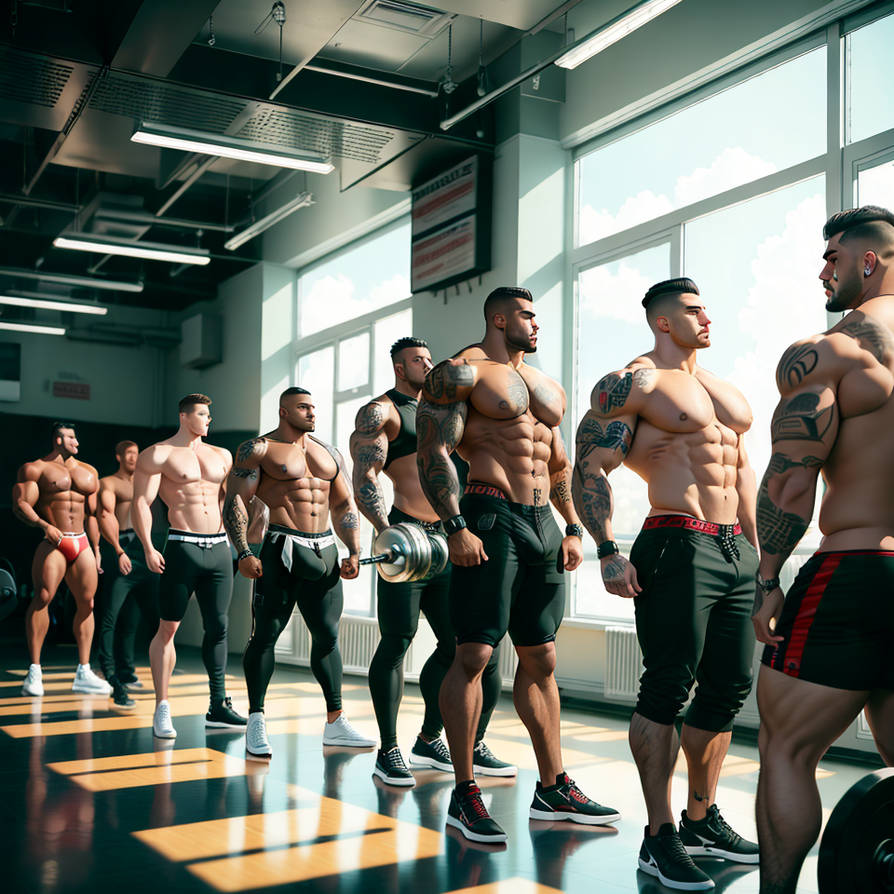 Bull Bros Line Up for Muscle Inspection by cyberlad on DeviantArt