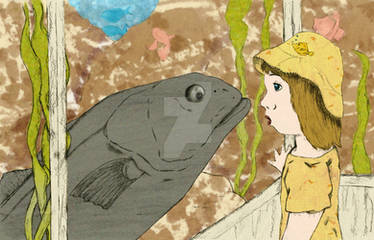 Madeline meets a fish