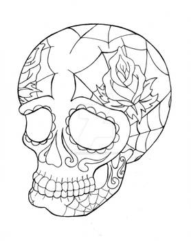 Sugar Skull Lineart