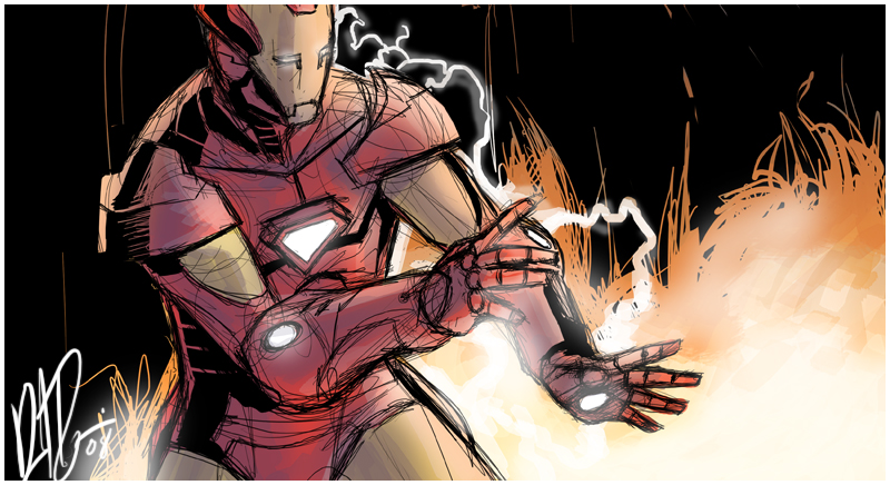 -Iron- Man In Flames...