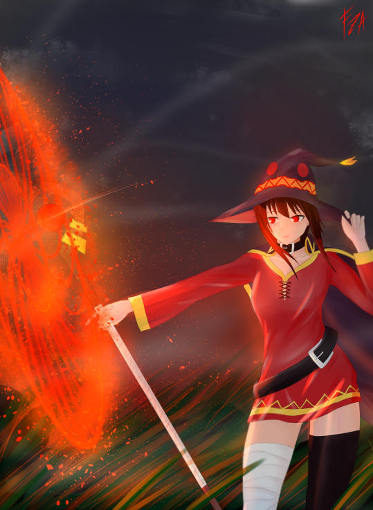 Megaming Explosion Explosion!! Megumin Fanart by fza24 on DeviantArt