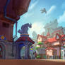 Dungeon Defenders 2 Town Square Concept Art