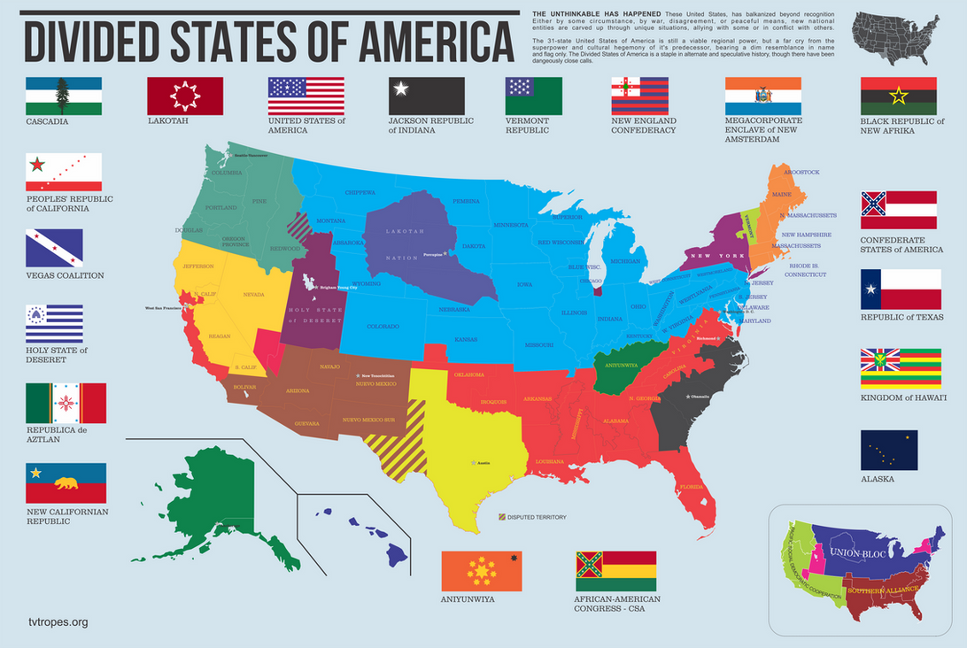 Divided States Of America By ThaDrummer On DeviantArt divided-states-of-america-by-thadrummer-on-deviantart