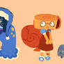 Astro, Shelly, Pebble, and dandy!