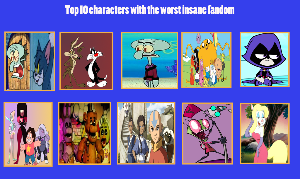 My Top Ten Cartoon Characters From Six Fandoms by Matthiamore on DeviantArt