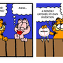 Garfield BCF164 Comic: Monday catcher