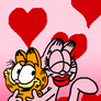 Arlene hugs Garfield