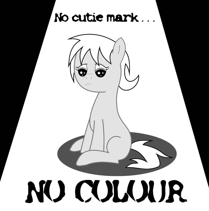 Grey Filly : No Cutie Mark, No Colour Request Done by razorsharpfang