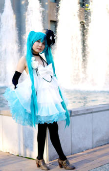 Miku Hatsune Camellia White Dress