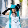 Miku Hatsune Camellia White Dress #11