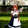 Maid Makise Kurisu High Park Sakura blossom 2015#2