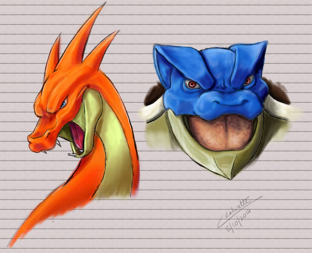 Mega Blue and Mega Red version speedpaint by Meridian-Hawkins on DeviantArt