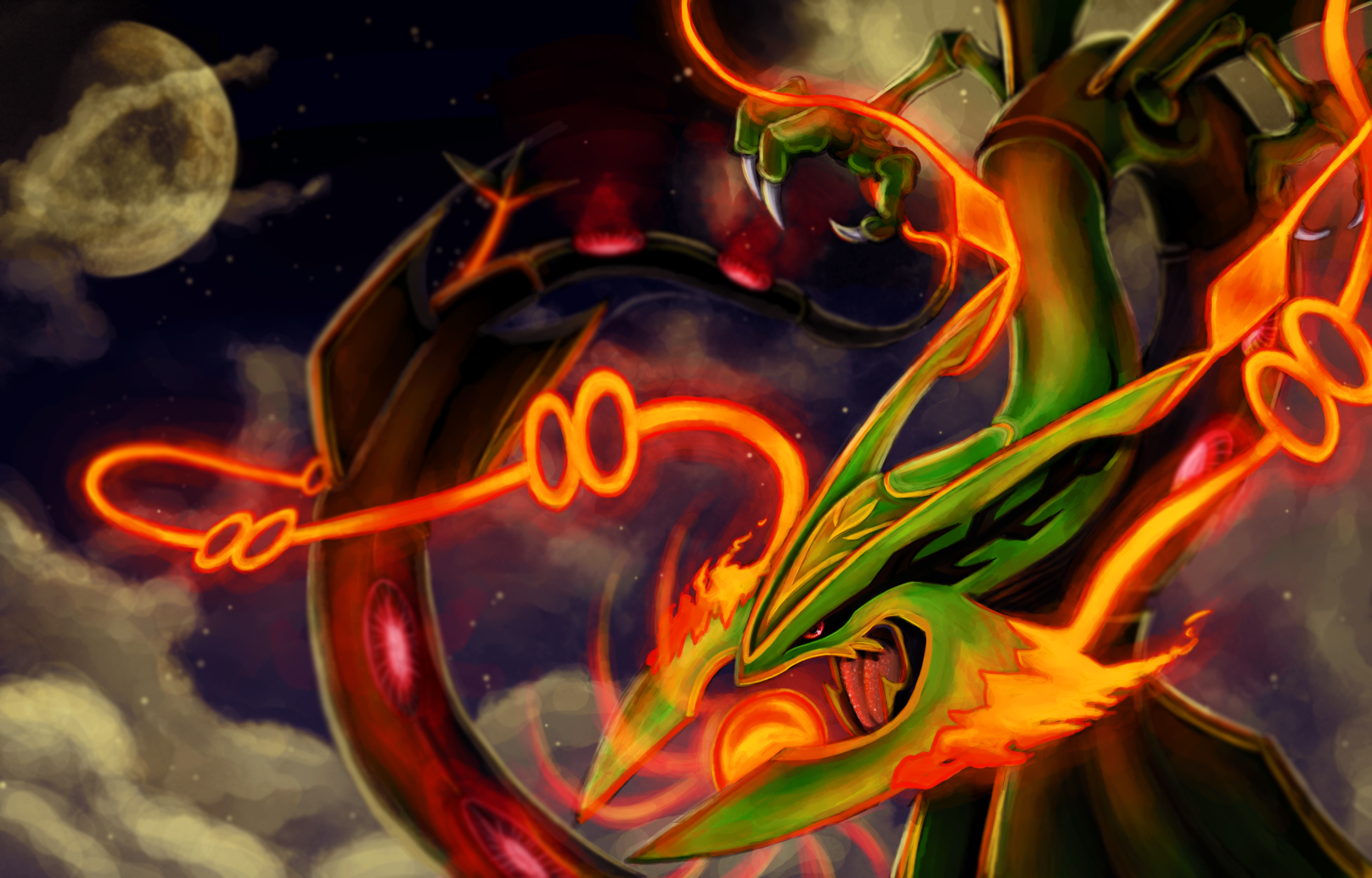 Download Take Flight with Rayquaza! Wallpaper