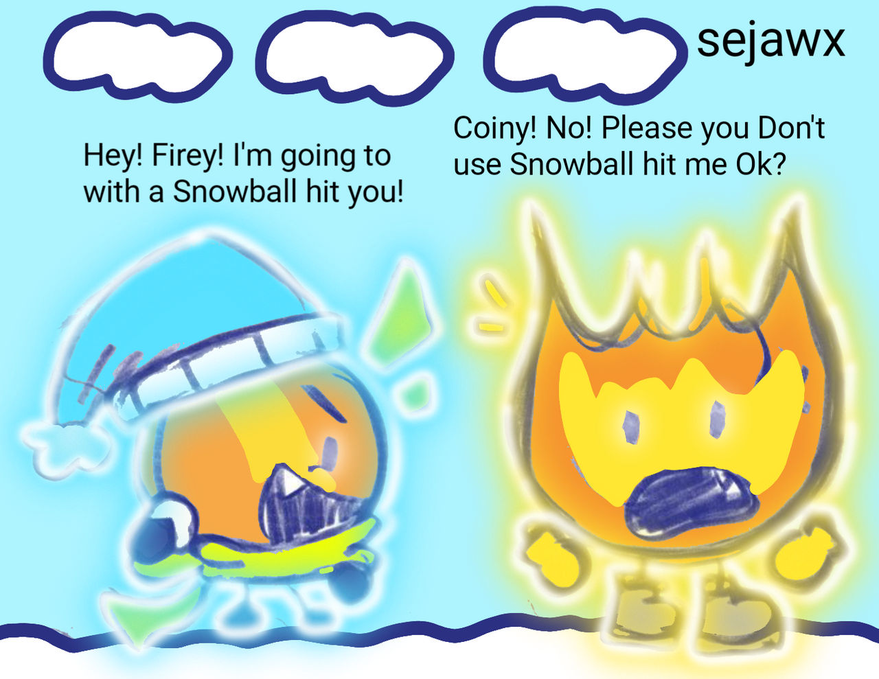 BFB BFDI Coiny Ready Use Snowball Hit Firey Art By Sejawx On DeviantArt bfb-bfdi-coiny-ready-use-snowball-hit-firey-art-by-sejawx-on-deviantart