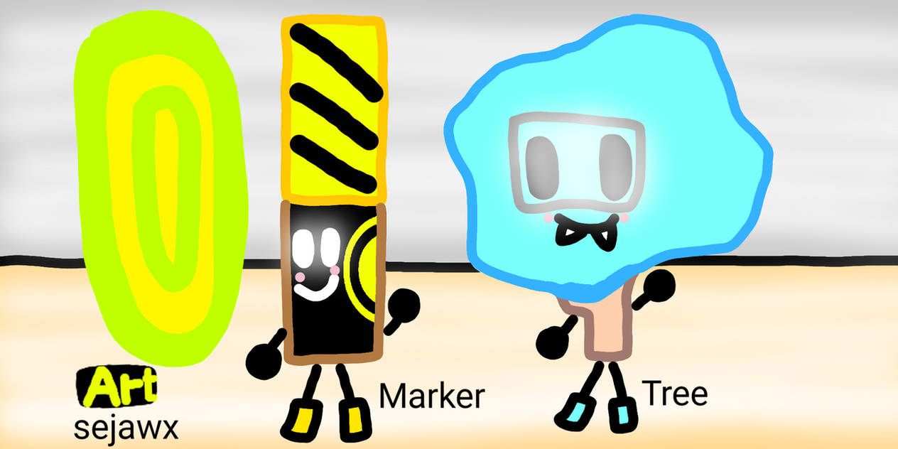 BFB/BFDI: From Future World Marker And Tree(Art) by sejawx on DeviantArt