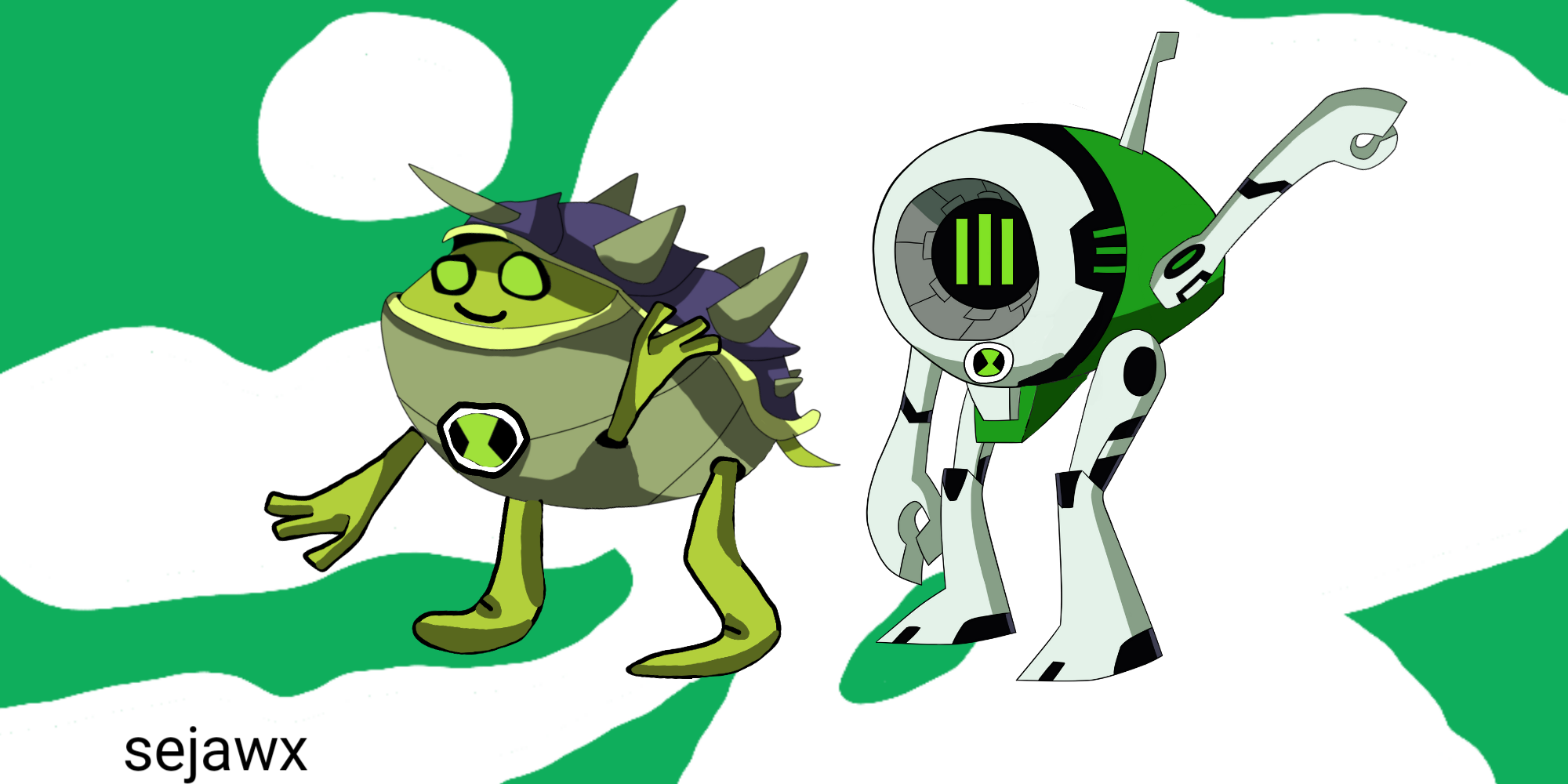 Ben 10-Shellhead x Launchpad(Art) by sejawx on DeviantArt
