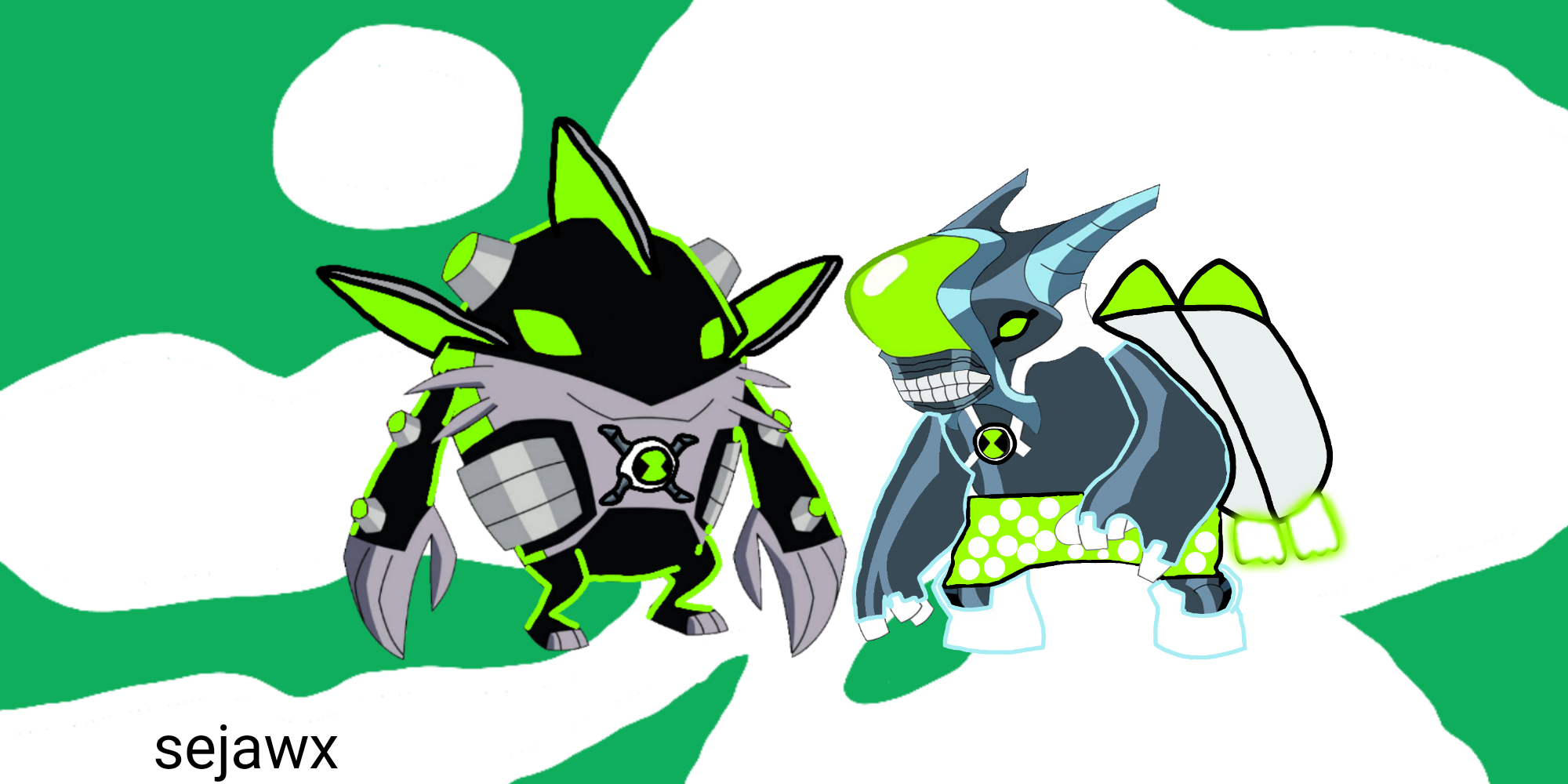 Ben 10-Ditto x Rhinoblaster(Art) by sejawx on DeviantArt