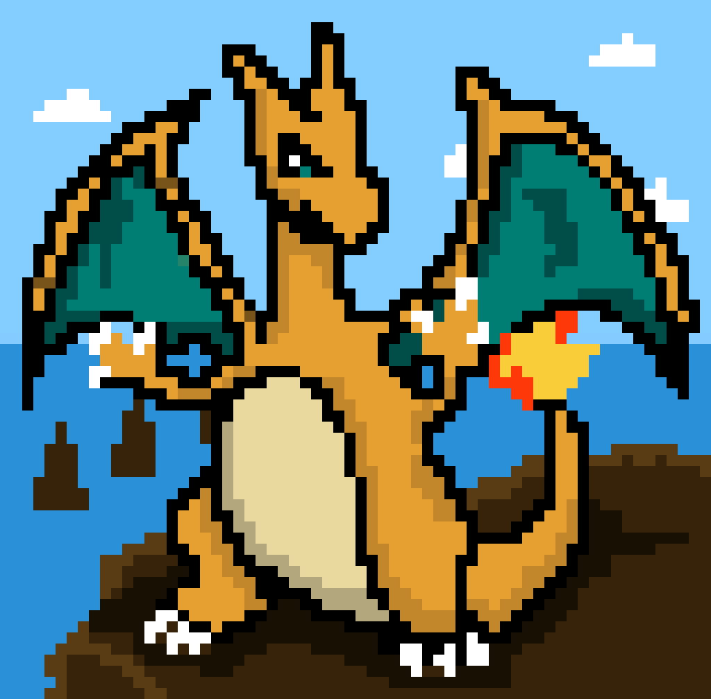 Pixel Deviantart Pokemon Pixel Art - 006 - Charizard by LeleShadowball on DeviantArt