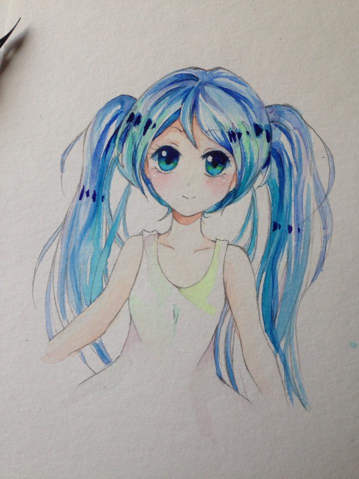 Hatsune Miku Water Colors