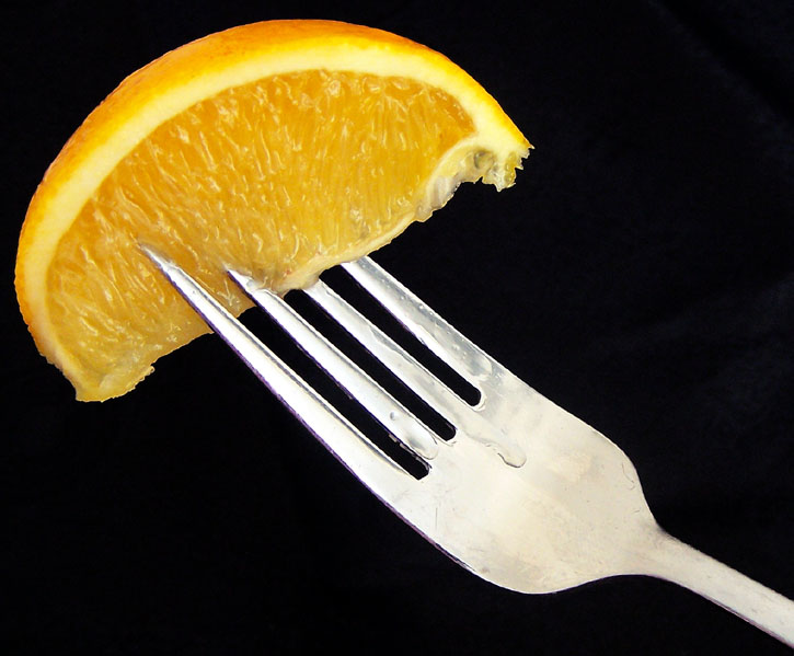 Fork and Orange