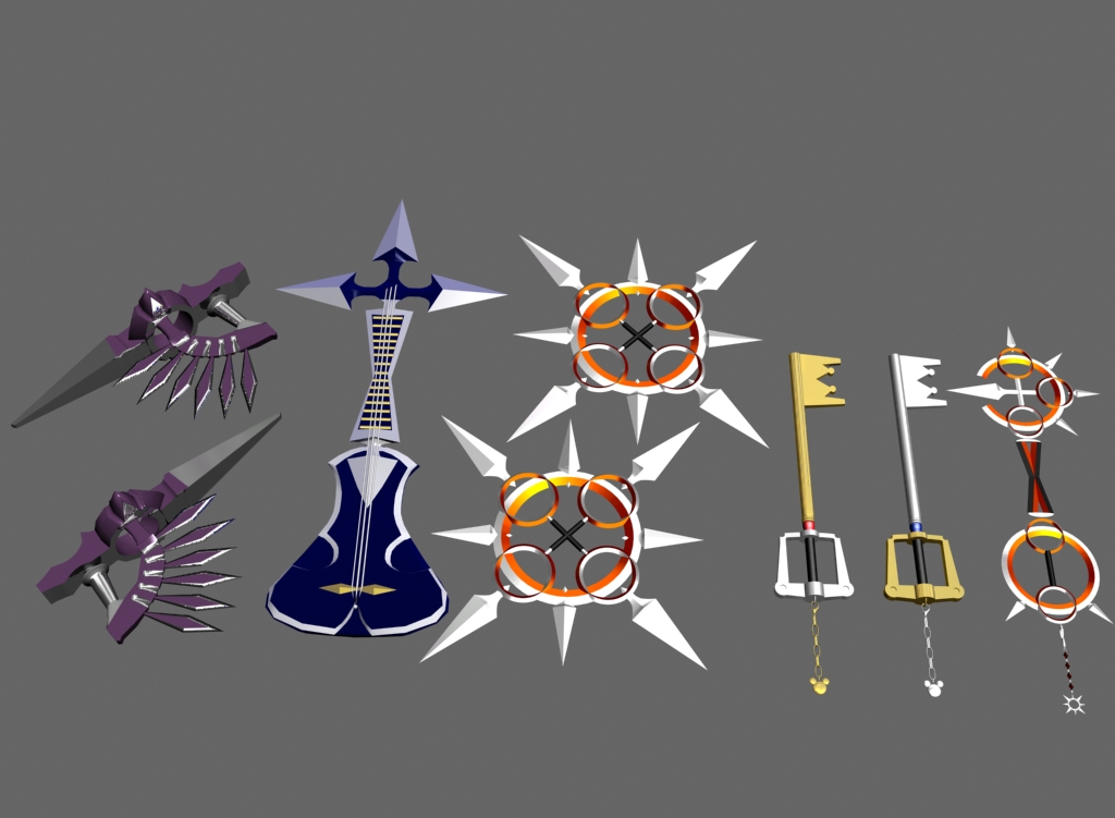 Kingdom Hearts II Weapons