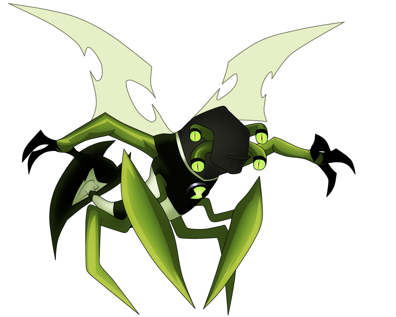 Insectoide Ben 10 - Stinkfly (Insectoide) by RMRLR2020 on DeviantArt