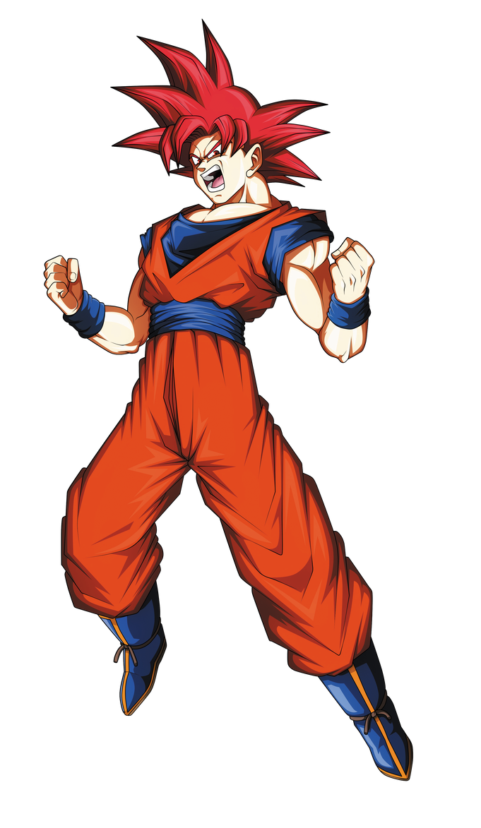 Son Goku (Super Saiyan God) by OtakuRenderUploads on DeviantArt