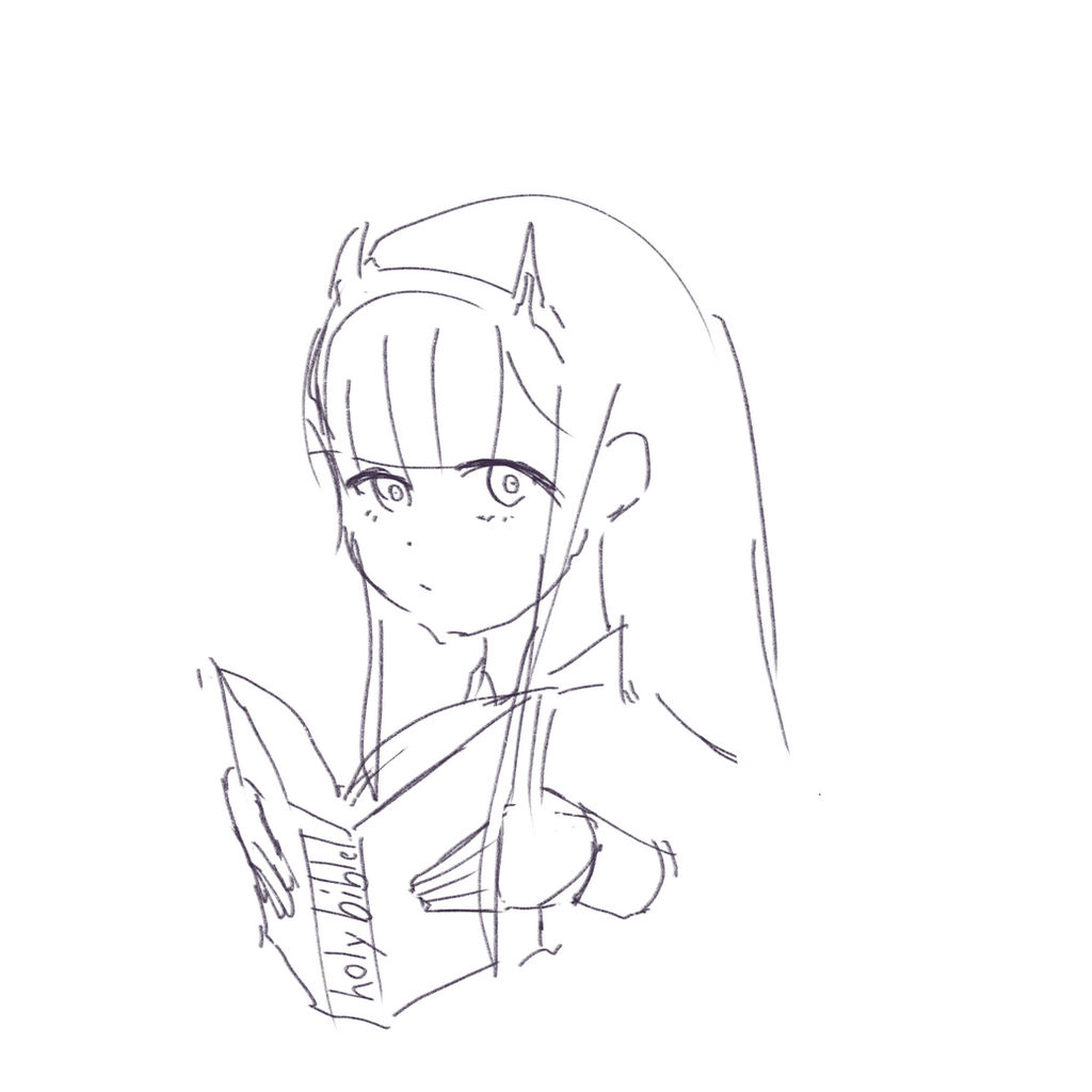 zero two reading the lords word by neonlover2000 on DeviantArt