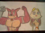 Crunch Bandicoot and Bianca the Rabbit