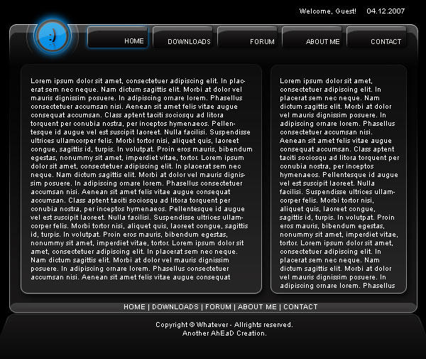 Simple Black Layout by a2head on DeviantArt