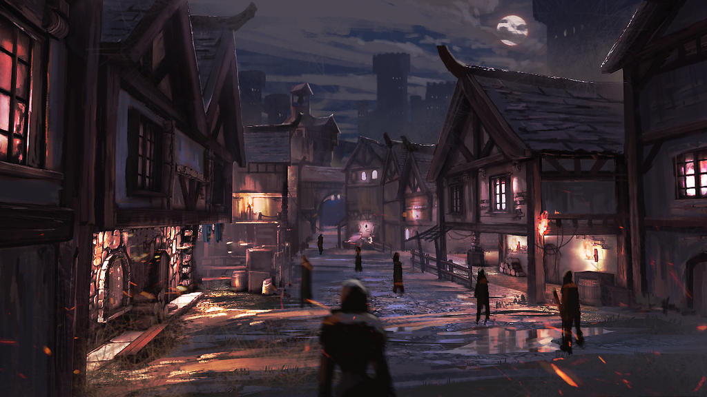 Traditional Town Rendering Town render concept by Jile0226 on DeviantArt